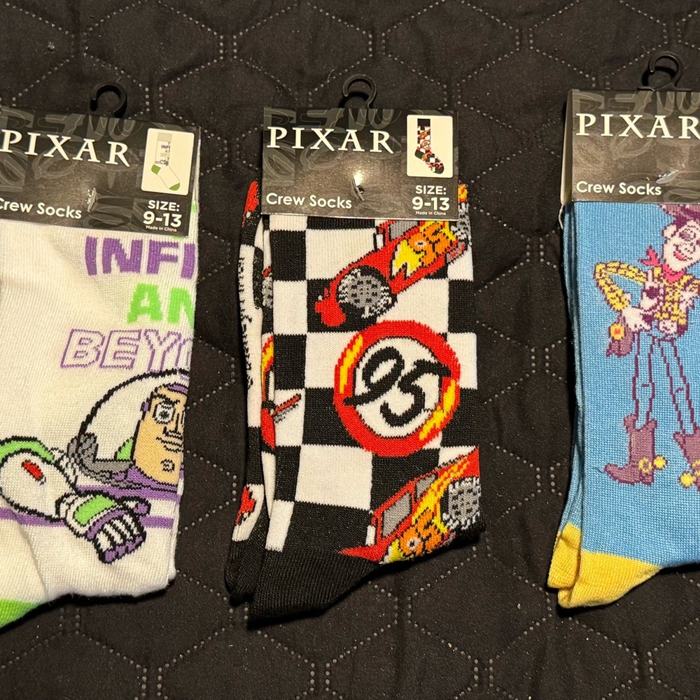 Pixar socks x3